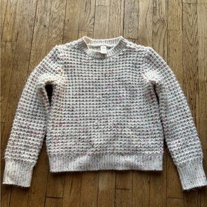 OshKosh Girl's Textured Knit Sweater - White and Pink